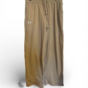 Under Armour Nwt loose fit rival tan women’s sweat pants medium straight leg